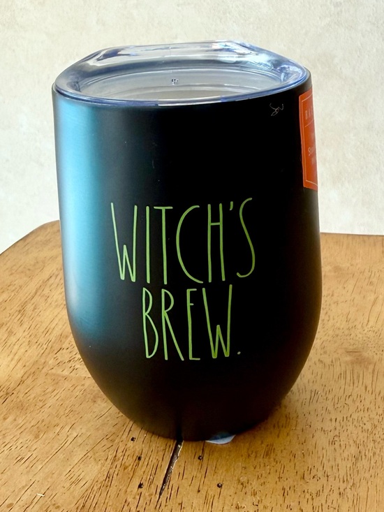 Rae Dunn Other - Rae Dunn Halloween WITCH'S BREW Halloween Stainless Steel Wine Glass NEW!